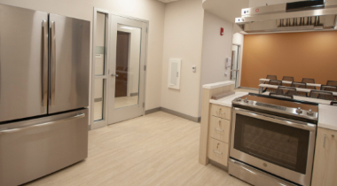 A view of a kitchen at the Alexis Joy Center.